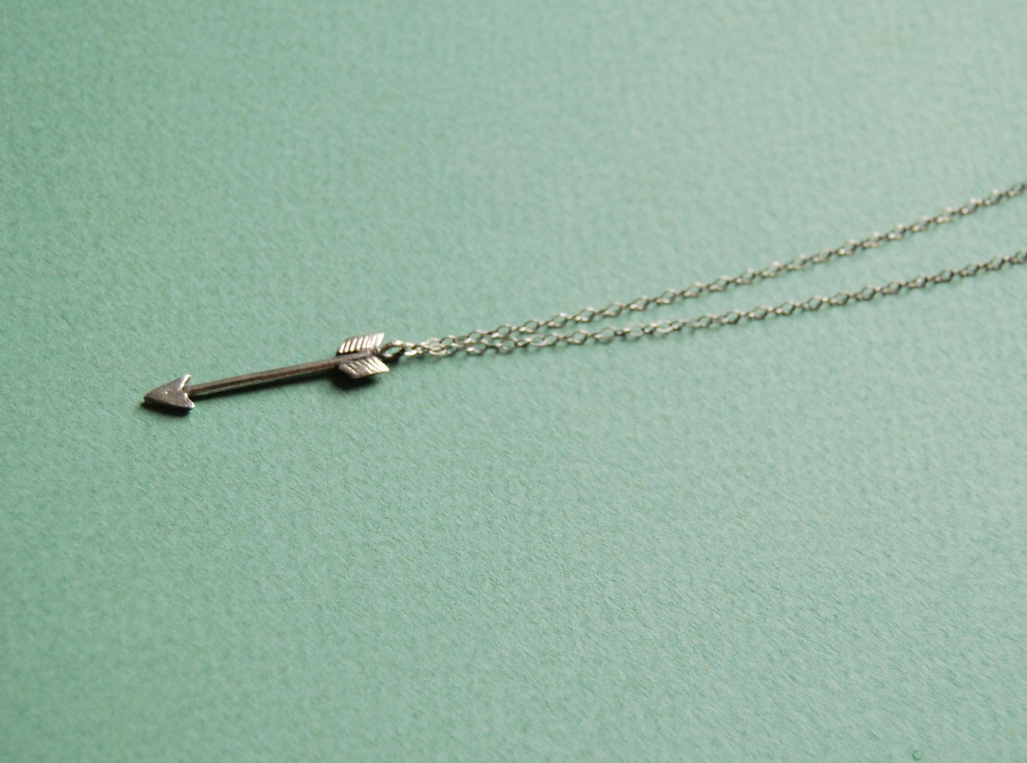 Sterling silver arrow necklace