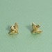 Golden tiny bird studs