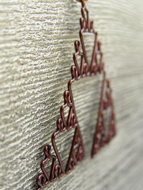 Sierpinski Triangle - Fractal Necklace in Cocoa Brown