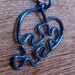 Puzzle Heart Necklace - Large 12g Royal Blue