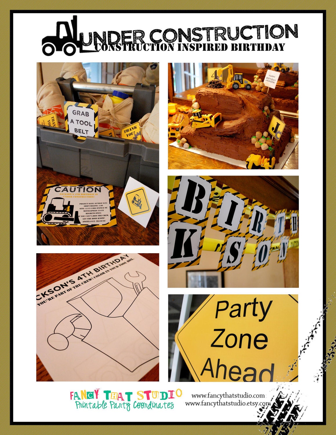 Construction Birthday  Under Construction Party Printables  FULL Collection