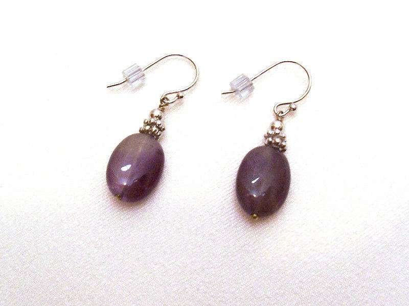 Amethyst Gemstone Earrings, February Birthstone