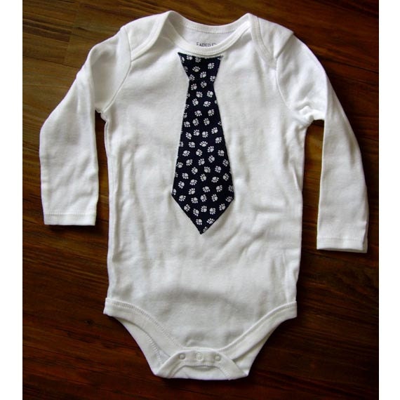 Penn State Tie Onesie - Long Sleeve - Baby Boy