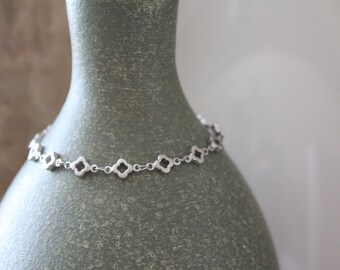 Silver Quatrefoil Bracelet