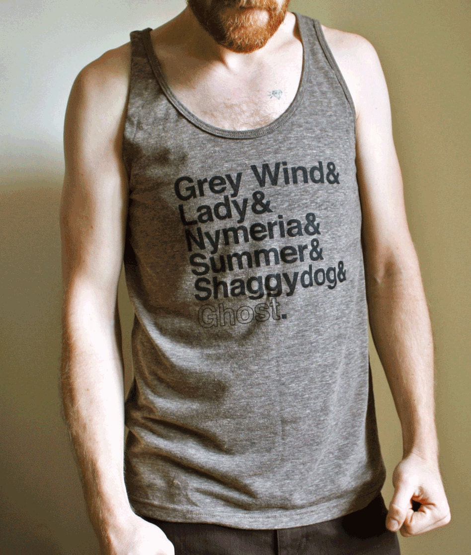 Game of Thrones // Direwolves of Winterfell Unisex Tank Top // Grey Wind and Lady and Nymeria and Summer and Shaggydog and Ghost