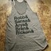 Game of Thrones // Stark Siblings Women's Racerback Tank // Robb Sansa Arya Bran Rickon Jon