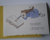 Sweet Dreams watercolour note card