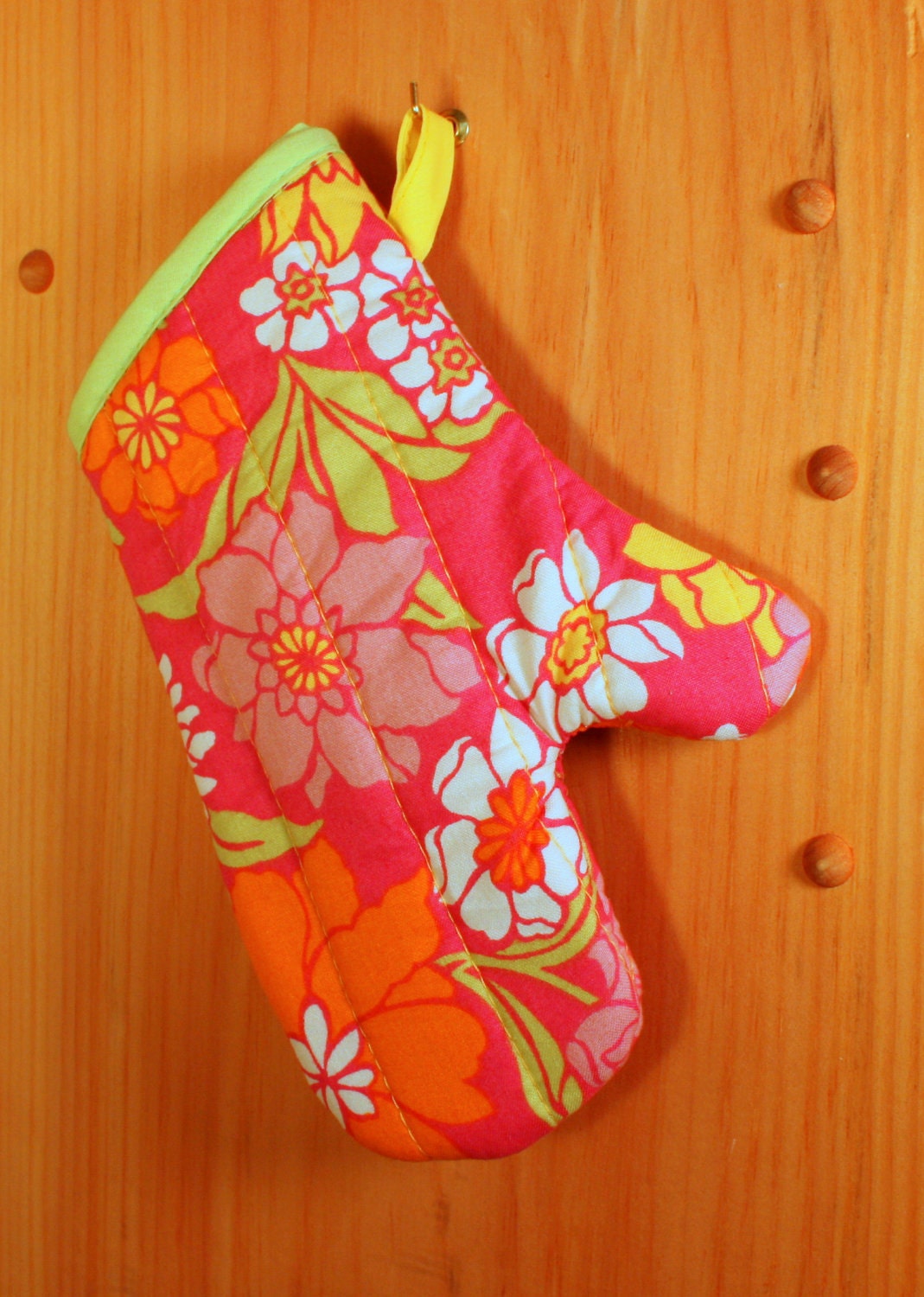 Child's Oven Mitt, Pink Posies Child's Oven Mitt