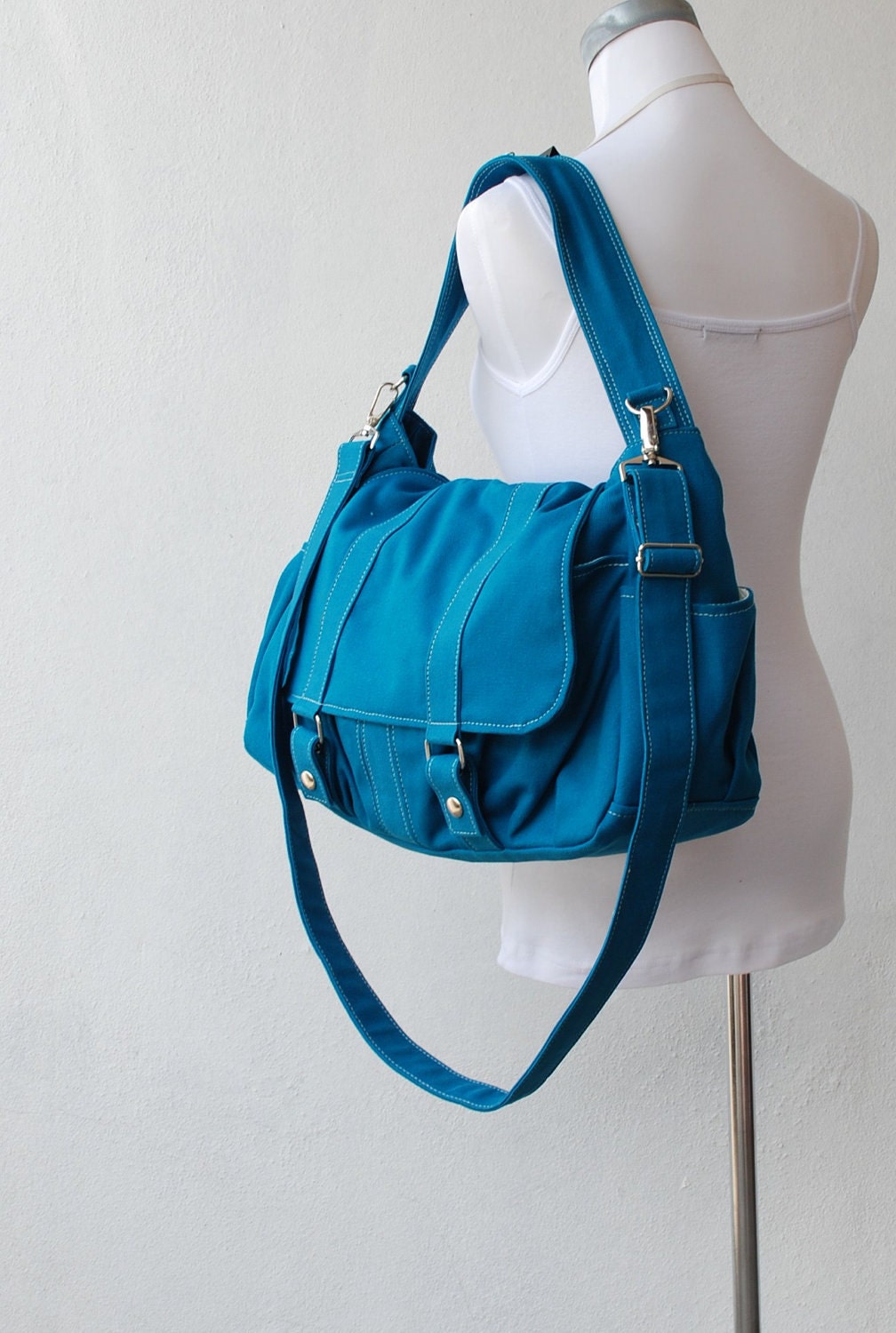 Fathers Day SALE 20% - Pico2 in Dark Teal (Water Resistant) Purse / Laptop / Shoulder / Messenger / tote / Women / Handbag / Wallet