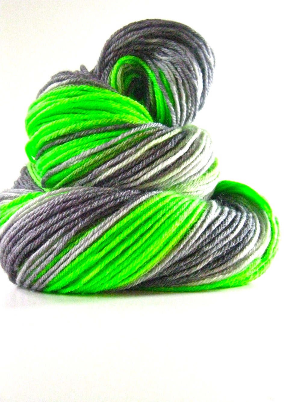 Hand Dyed Yarn - Superwash BFL and Bamboo, Lustre Sock Yarn in UFO - Phat Fiber - Preorder.