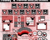Mickey Mouse Party Decorations-Printable Minnie Mouse Birthday Party Decorations PDF Il_170x135