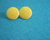 Sparkly Circle Earrings - Pink or Yellow