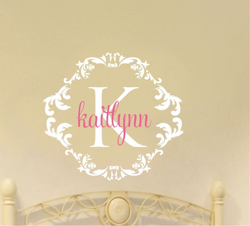 Girl Name Wall Decal Vinyl Monogram Nursery Decor
