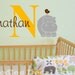 Hippo Safari Jungle Name Initial Kids Vinyl Wall Decal Sticker
