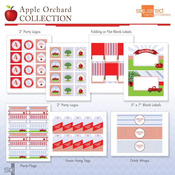 Apple Orchard Birthday Printable Party Package - DIY - Do-It-Yourself - Fall Harvest Il_570xn