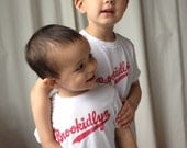 FREE SHIPPING 3T White Organic Cotton Red Brookidlyn T-Shirt