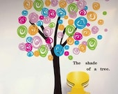 Vinyl wall decals flower wall decal sticker art Nursery wall decal mural children nursery wall decor baby girl room decal-Colorful Tree