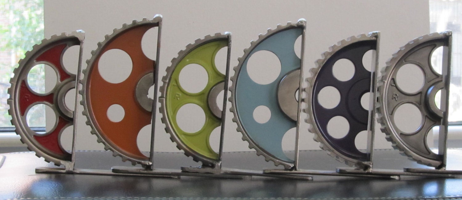 Perfect Gift Gear-half Bookend Painted the Color of Your Choice