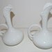 Vintage White Porcelain Pitcher Vases set of 2 White Vases Ewers