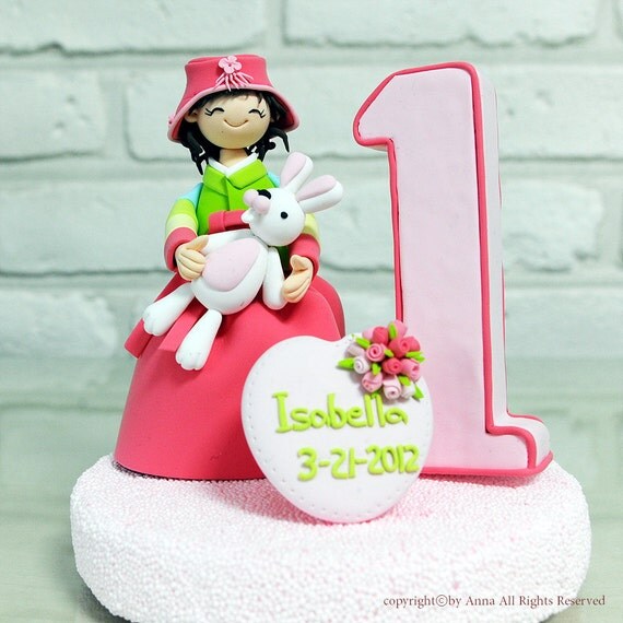 Korean baby costume birthday cake topper Decoration Gift Keepsake