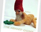 MATURE felted naked naughty gnome nudity MADE  to ORDER