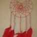Red & White Baseball Themed Dream Catcher - Handmade - 4 Inches in Diameter