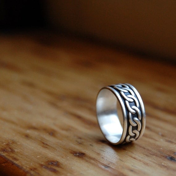 Sterling Silver Wide Ring Band - Your Size