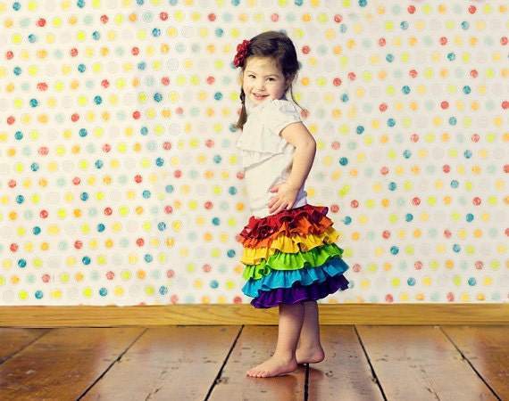 Girls Rainbow Birthday Skirt, children's clothing, kids, toddler, baby
