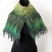 RESERVED for Marie, Mysterious forest capelet in shades of green, unique one-of-a-kind OOAK