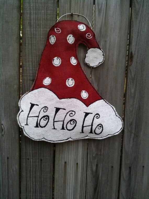 items similar to santa hat door hanger wreath on etsy items similar to santa hat door hanger wreath on etsy