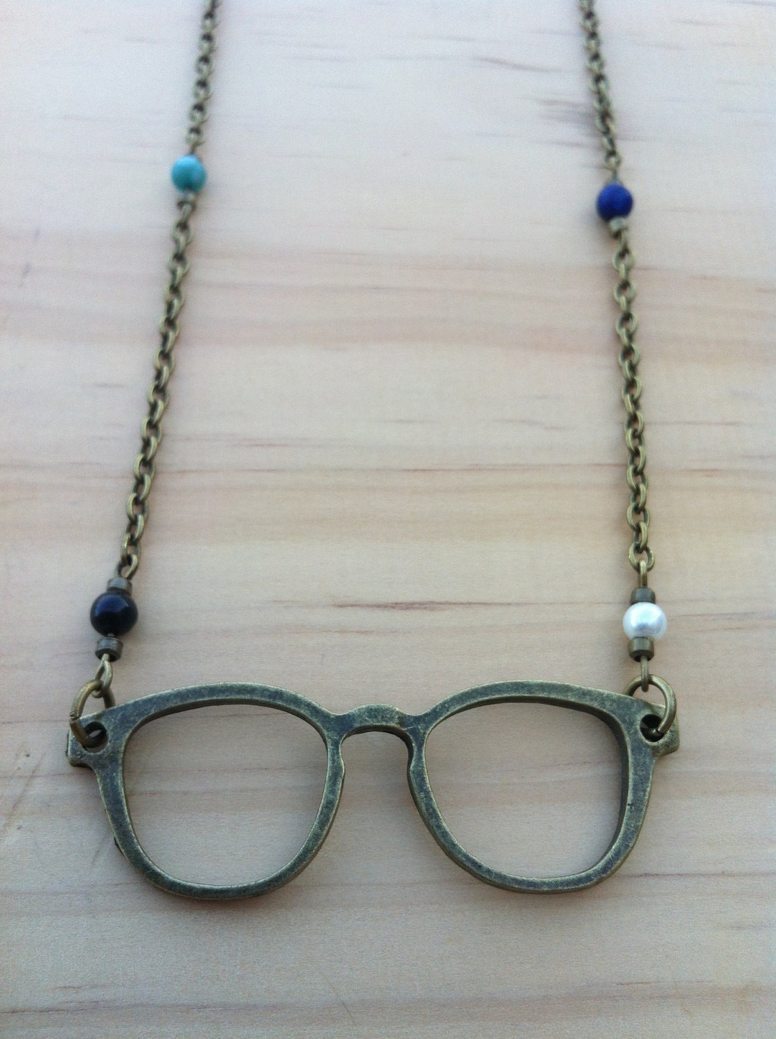 Eyeglasses "Intellectual" Beaded Chain Necklace