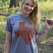 LARGE Texas Longhorns "Born & Raised" Burnt Orange T Shirt, Hook 'em Horns, Austin is Home, University, Collegiate Tee Shirt