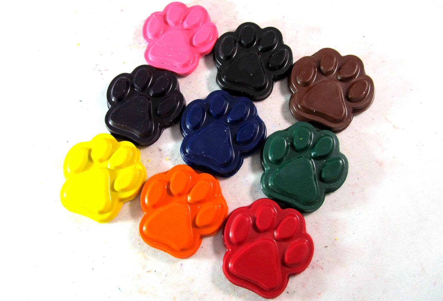 Paw Print Crayons - Set of 9 - CrayonMavens