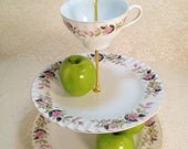 3 Tier Cake Stand Tidbit Tray Rose Hip Tea