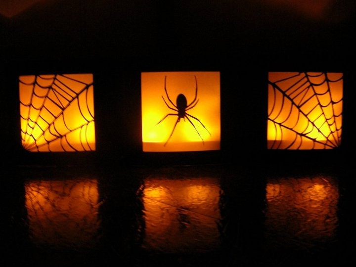 Halloween Table Luminaries -- Spider