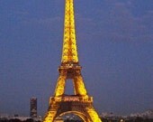 Eiffel Tower, Paris, France - "Twinkling Tower - 5x7, Fine Art, Travel Photography, Other sizes / matted available