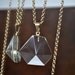 Quartz Crystal Geometric Long Gold Pendant Necklace