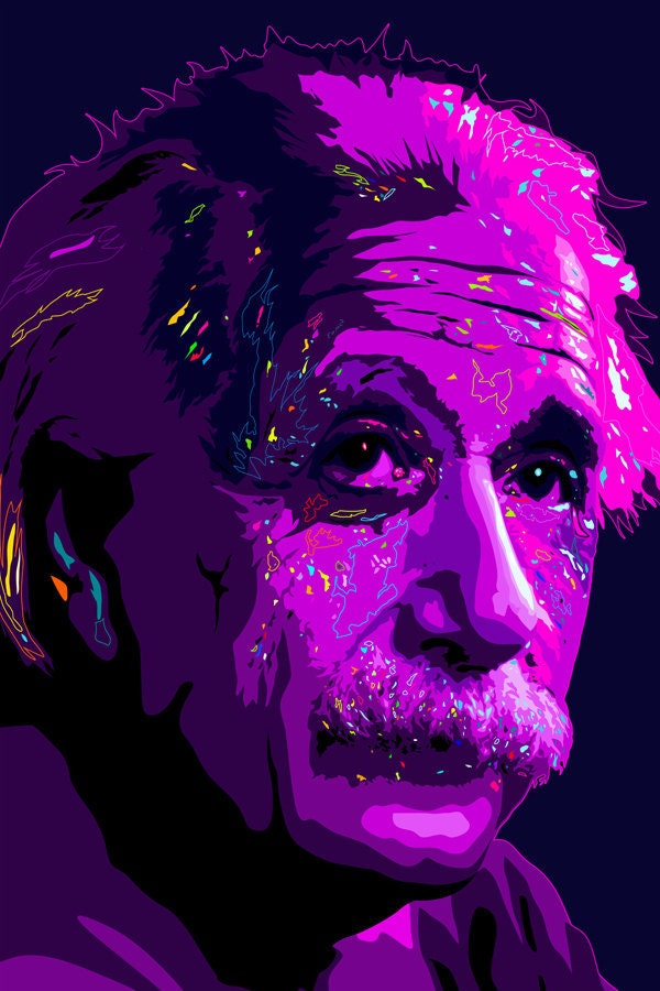 Albert Einstein Giclee Art Print - A3 Portrait