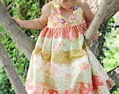 Piper's Stripwork Maxi Dress PDF Pattern sizes 6-12 months to 8 girls
