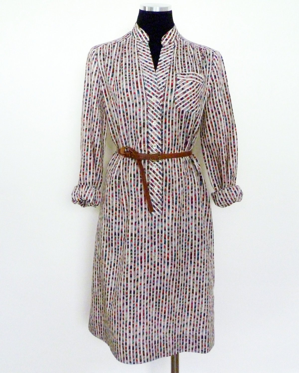 60's / 70's Dress - Print / Pattern - Medium - Shirtdress