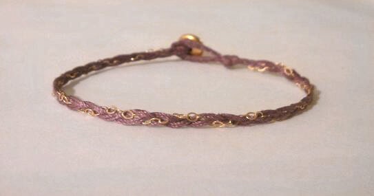 dainty layering gold filled chain braided friendship bracelet in bead closure. louis.