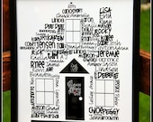 Family House, Typography, digital print, 11"x14"