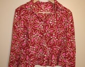1970's Pink Long Sleeve Cropped Shirt