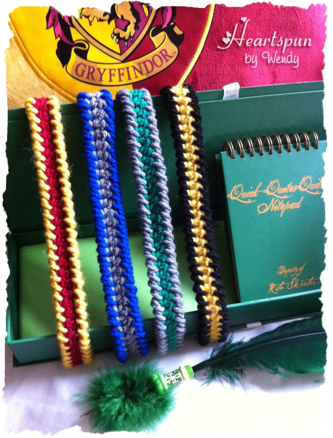Harry Potter Headbands or Bracelets for Gryffindor, Ravenclaw, Slytherin or Hufflepuff