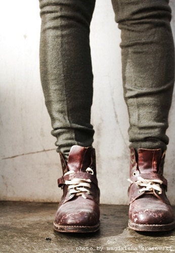 SALE Grey Green Wool Leg Warmers