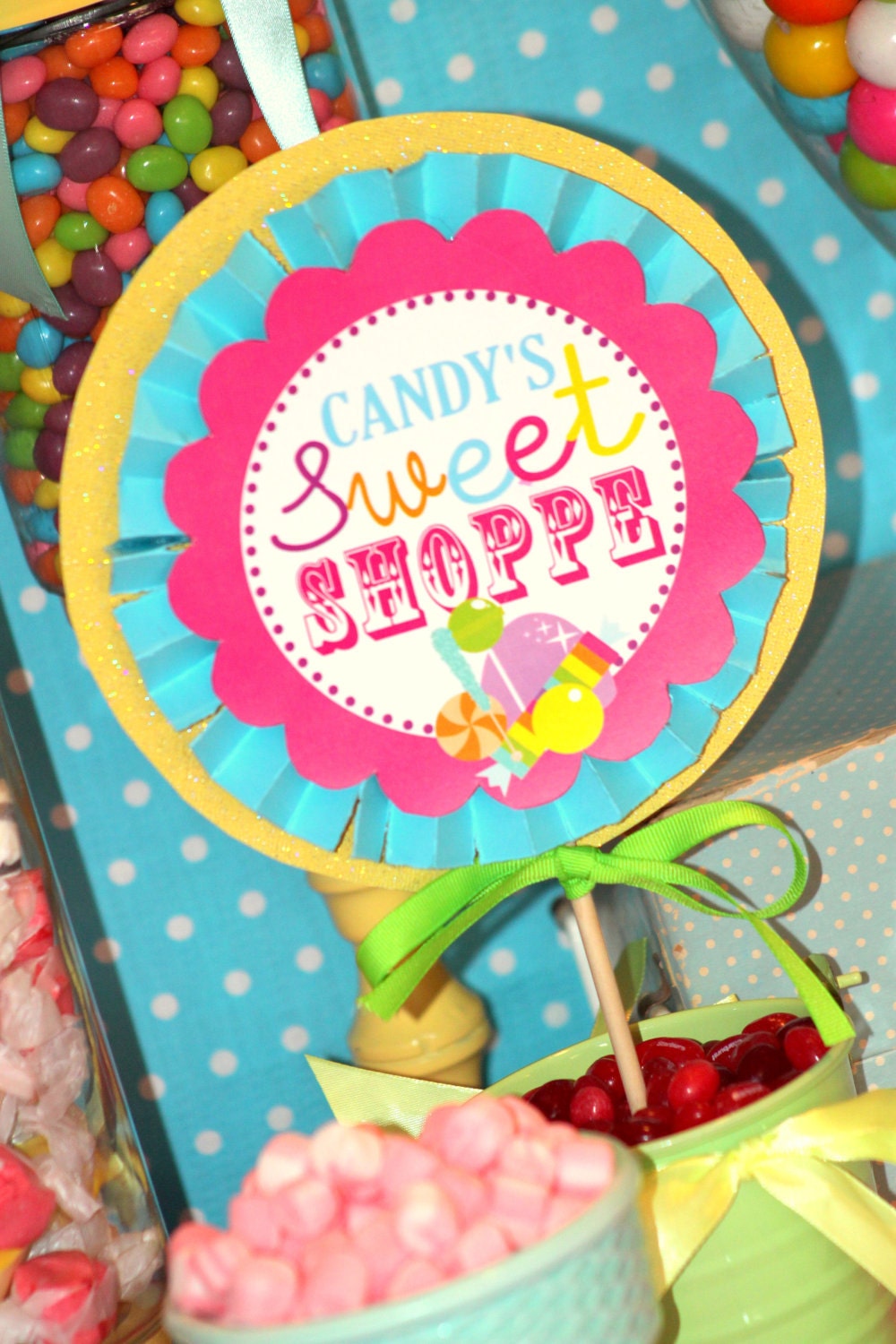 BUBBLE GUM CIRCLES - Candyland / Lalaloopsy Party / Candy Land/ Sweet Shop Party/ Lollipop/ Sweet shoppe/ Girl Birthday - Krown Kreations