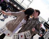 SAVE THE DATE Photo Prop - Burlap save the date photo Prop - Save the Date Burlap Banner