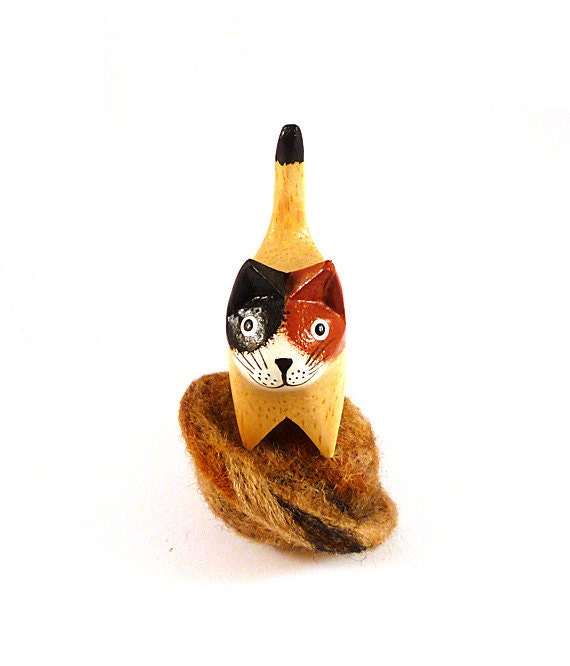Planet Saturn Catnip Cat Toy - Needle Felted Wool