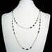 Black spinel necklace with chain (D39)
