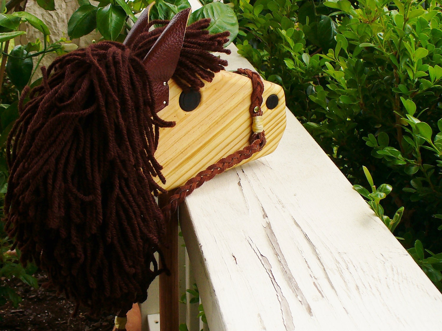 Adapted a Free Wood Stick Horse Patterns like inflatable cowgirl stick 